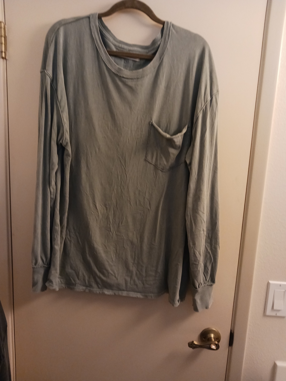 We The Free Long Sleeve Pocket Tee in Sage